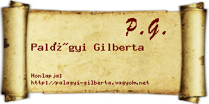 Palágyi Gilberta névjegykártya